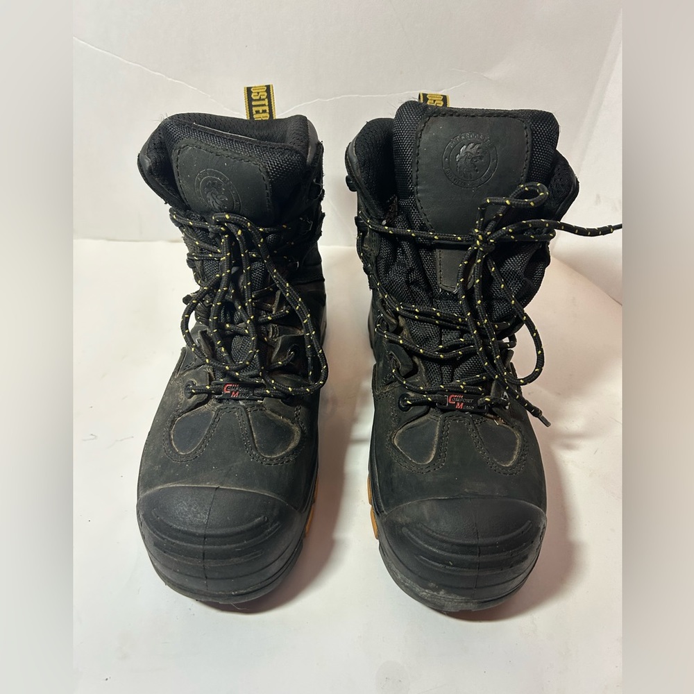 ROCKROOSTER Work Boots Composite Toe Black Leather Waterproof Electrical Haz Sz7